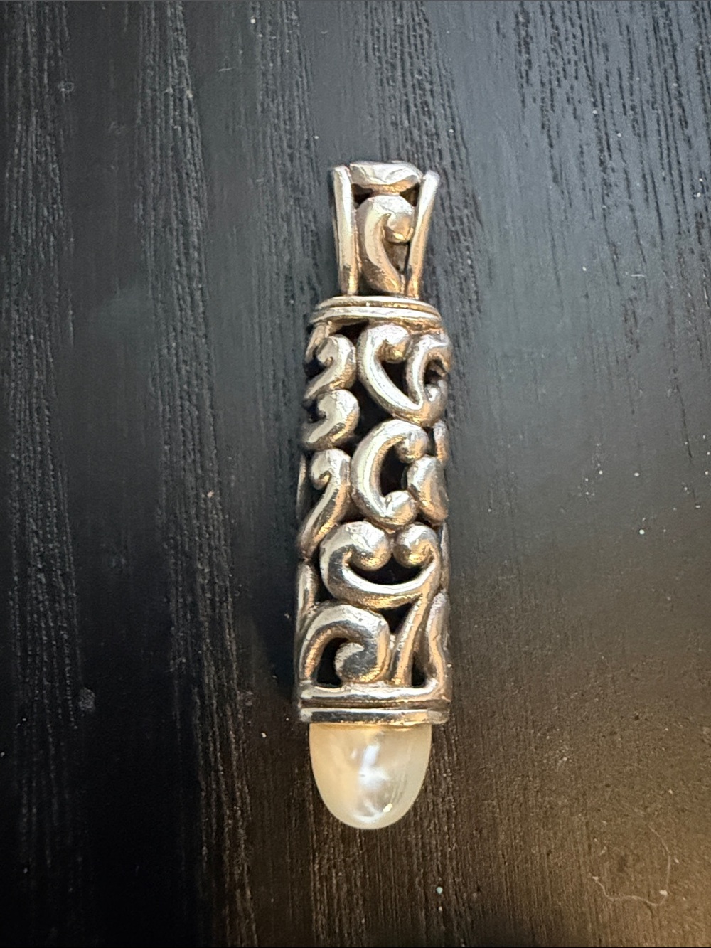 Studio Barse Sterling Silver Filigree Pendant with Mother of Pearl Accent